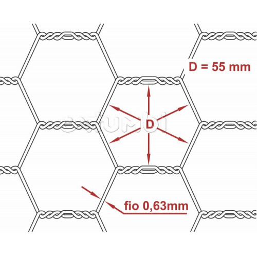 Tela Galinheiro fio 0,63 mm (rolo de 50m) 1,50m