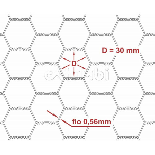 Tela Pinteiro fio 0,56 mm (rolo de 50m) 1,50m