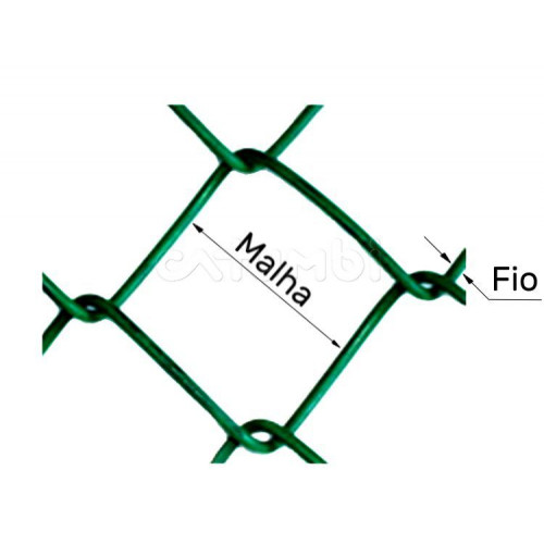 Alambrado Revestido PVC Malha 2" fio 2,11 mm Altura 1,5m (preço por metro)