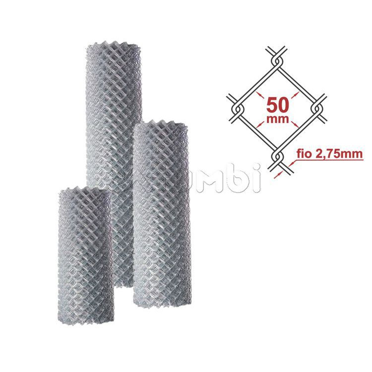 Alambrado Galvanizado Malha 2" fio 2,77 mm 1m (preço por metro)