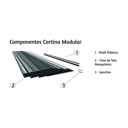 Cortina Mosquiteira Modular 1,00x2,20m