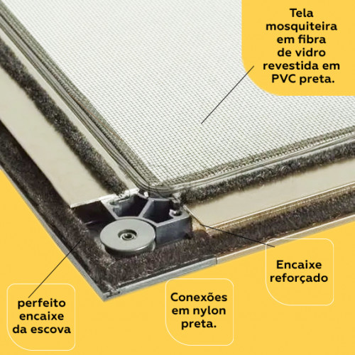 Mosquiteira Corredeira Cinza Escuro 1,00x1,20m