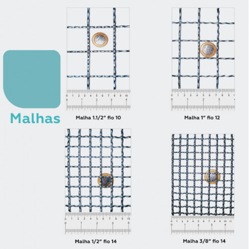 Tela Ondulada (metro) Malha 1/2" Fio 12