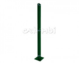 Poste Canto Gradil Verde Com Base (Parafusar) ou Sem Base (Chumbar) 1,03m