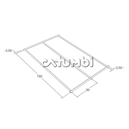 Tela Soldada Malha 150 x 50 mm fio 2,50 mm (rolo de 25m) 1,00m